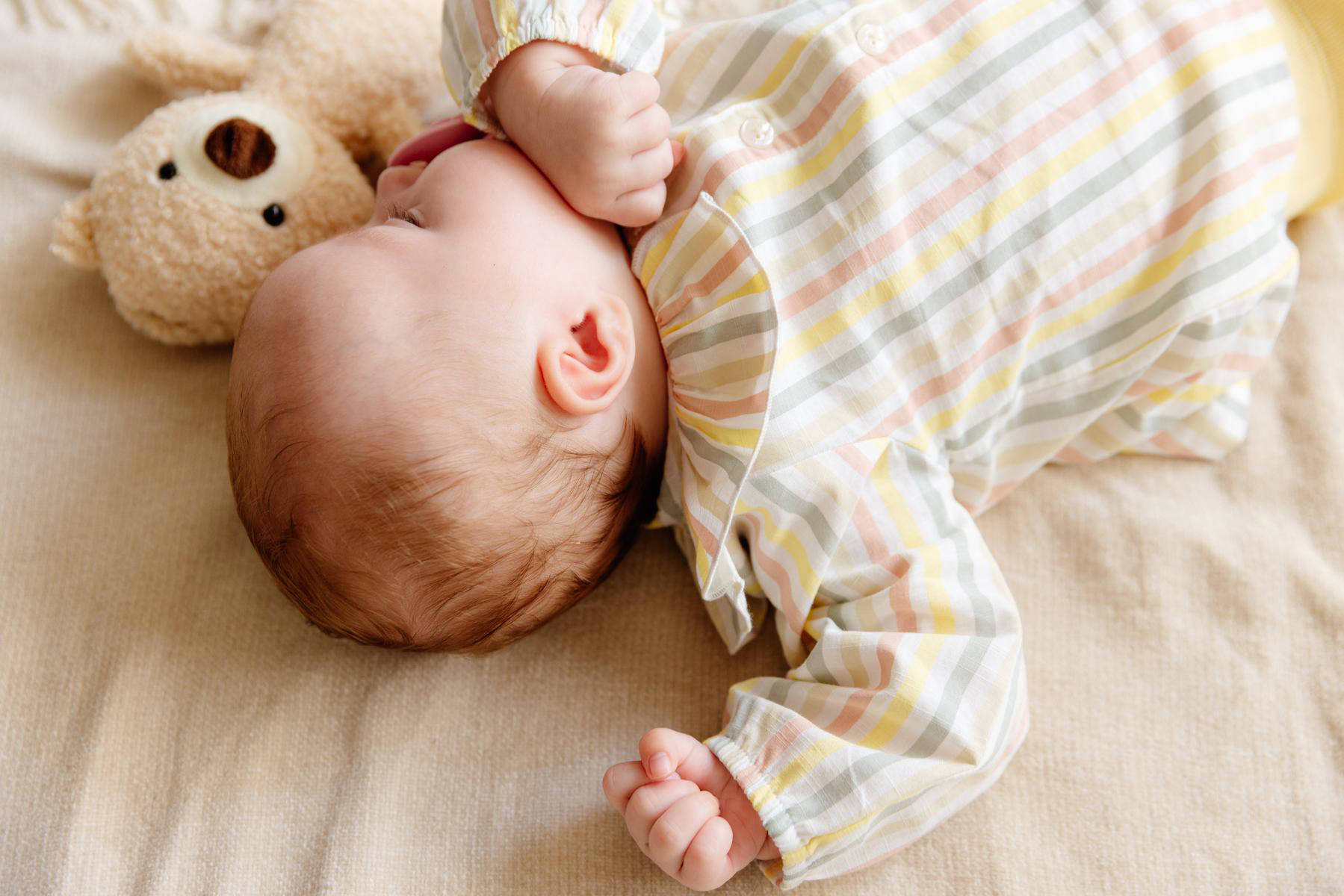Quapi baby gestreepte blouse QSARENB lichtgeel/multicolor