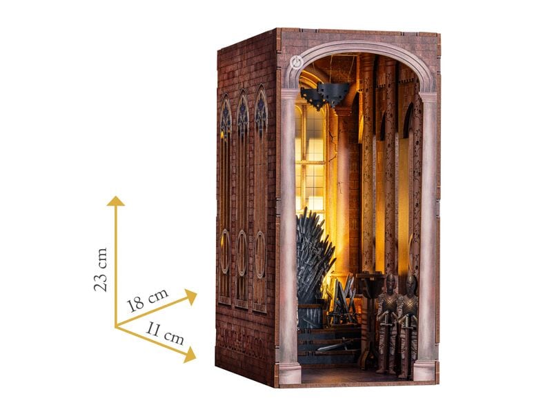 Revell Bausatz Iron Throne Dragon House Zauberhafte Miniaturwelt mit LED-Beleuchtung für Ihr Bücherregal