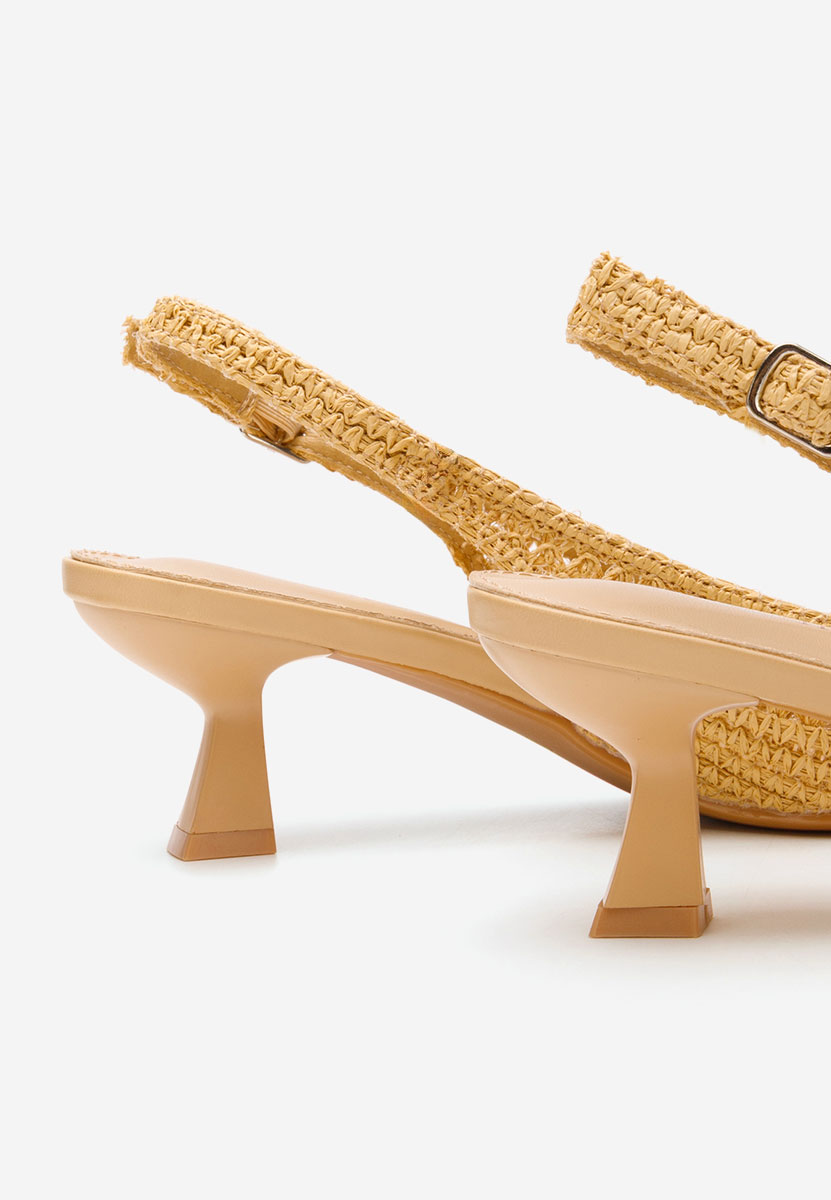 Chaussures à talon fin beige Deloise