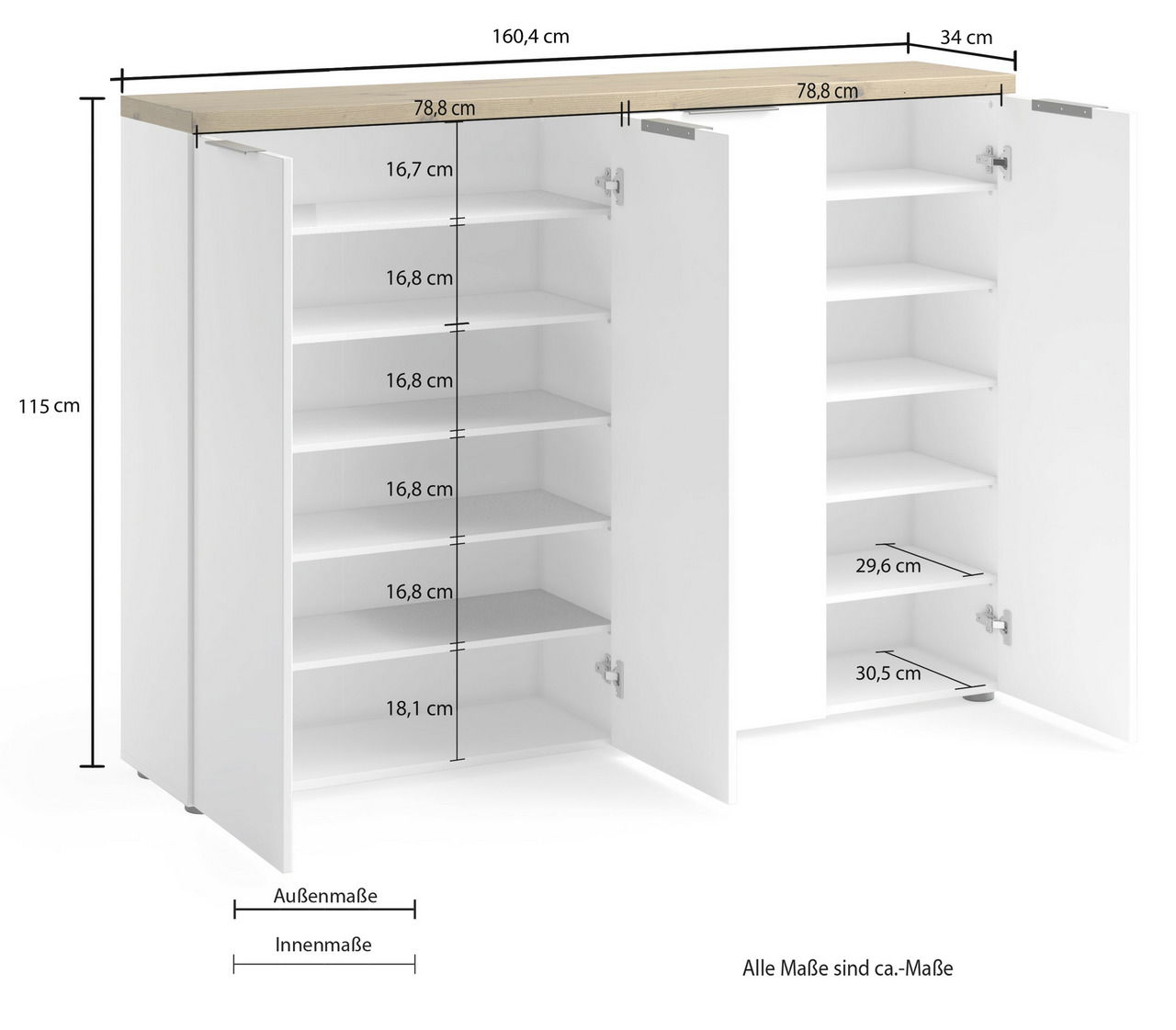 XORA XXL-Schuhschrank IDEA