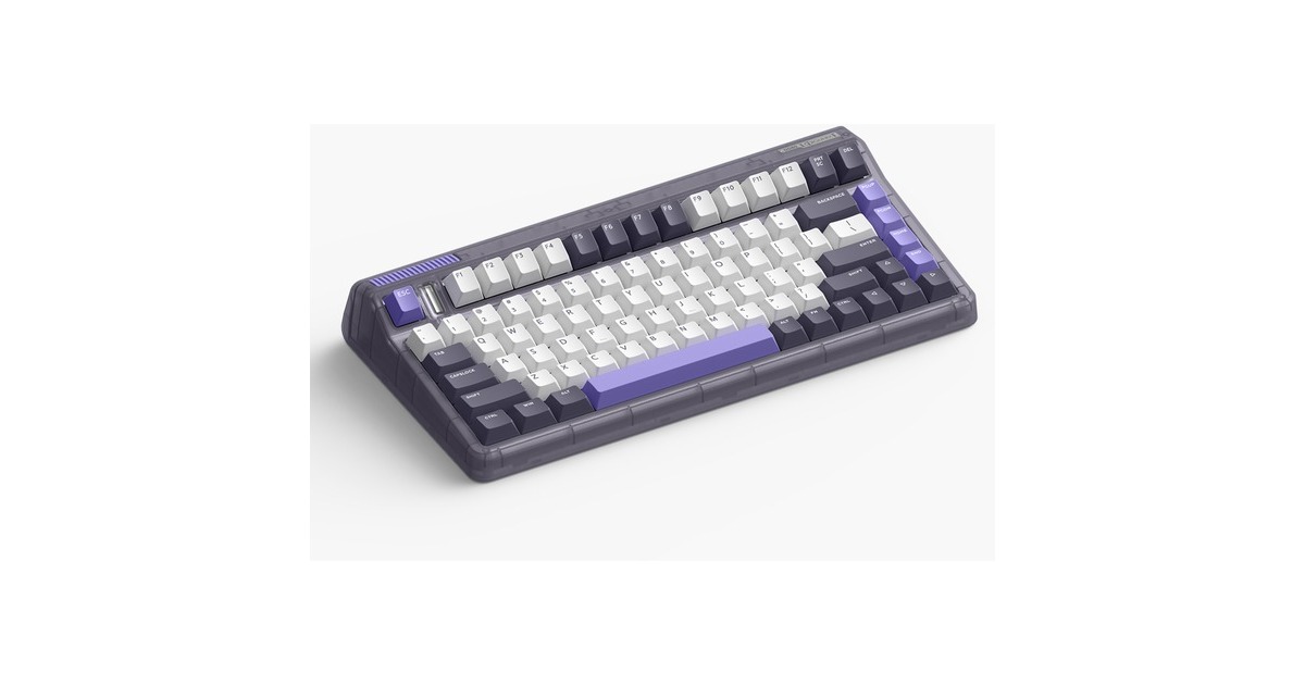 IqunixOG80 Lavandin Wireless Mechanical Keyboard, gaming toetsenbord  (Lavendel, US lay-out, Cherry MX Red, 80% (TKL), Hot-swappable, PBT, 2.4GHz | Bluetooth 5.1 | USB-C)