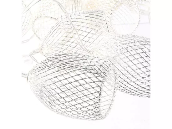 Guirlande lumineuse 10 cages argentées (Lot de 2) 2