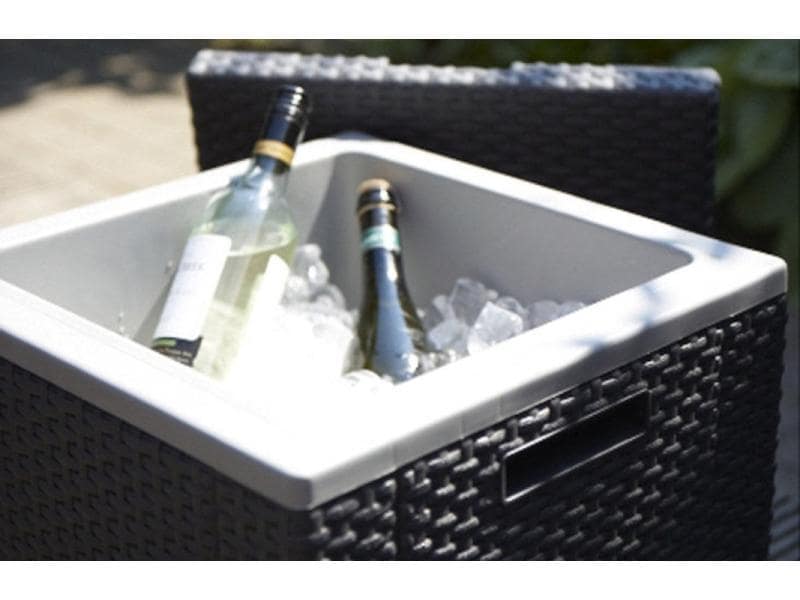 AlliBERT Lounge Tisch Ice Cube, Graphite, 40L, 42 x 42 x 41 Gartentisch