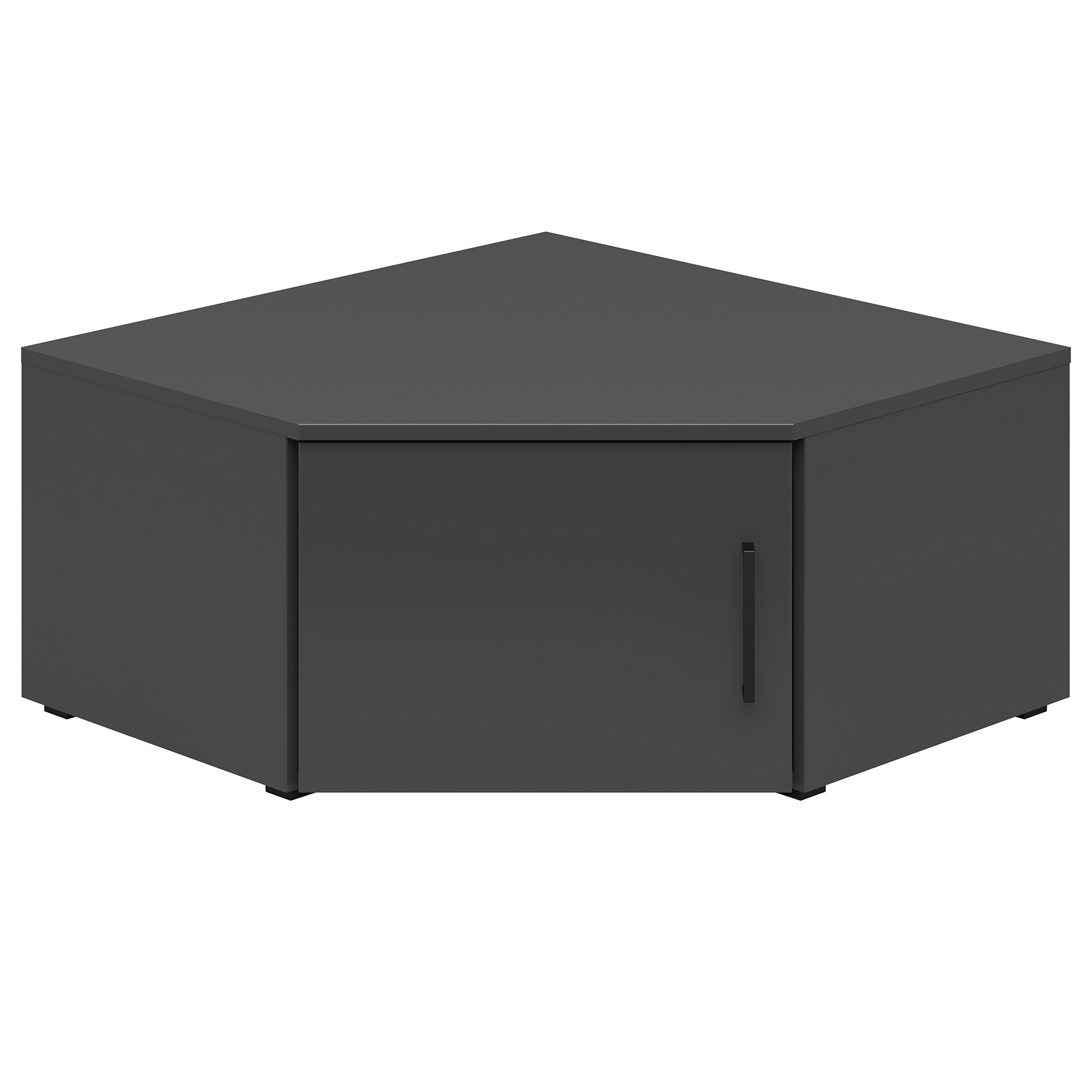 Eck-Aufsatzschrank/Standelement - anthrazit - 72x72 cm