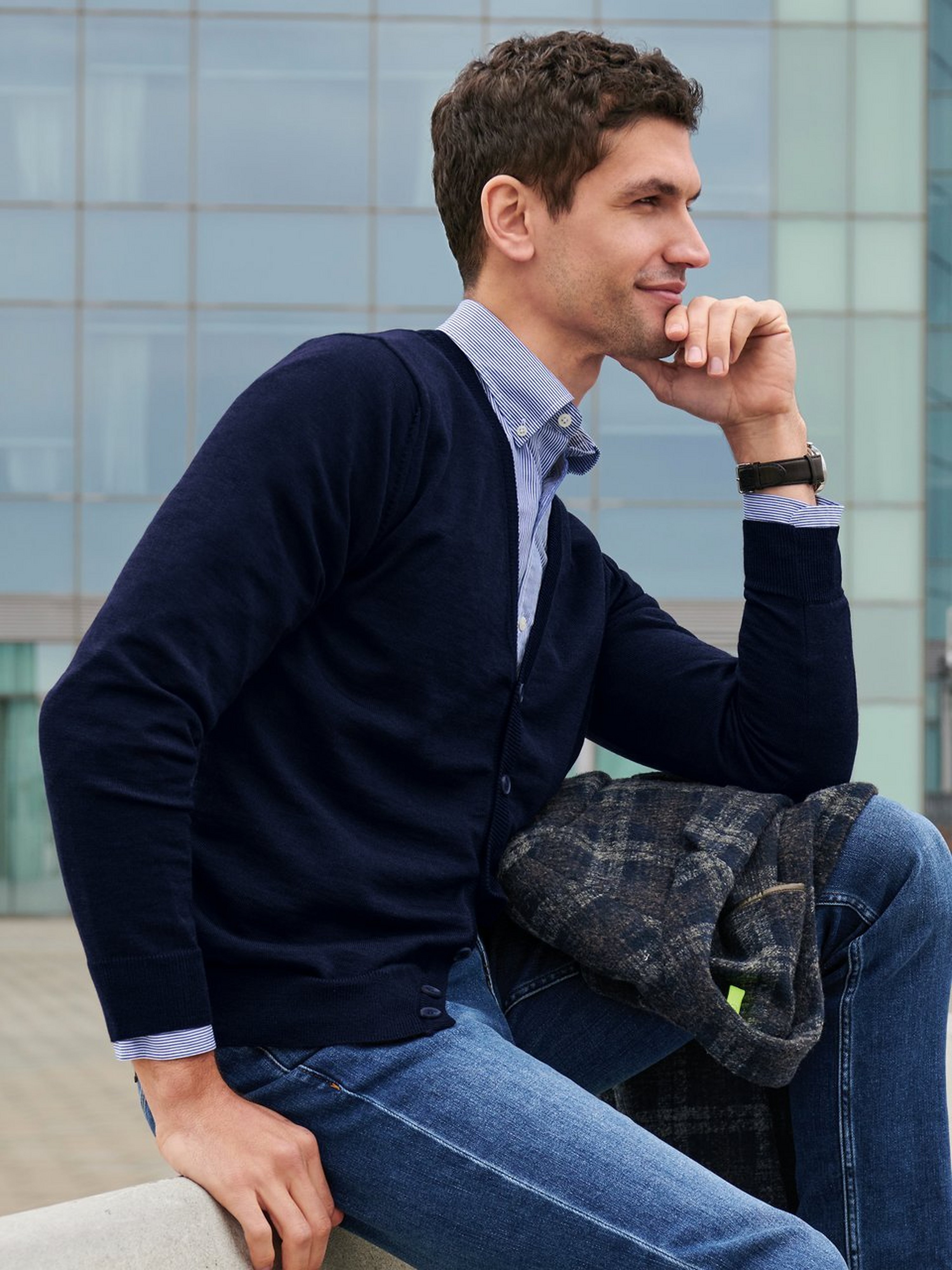 Strickjacke aus 100% Schurrwolle