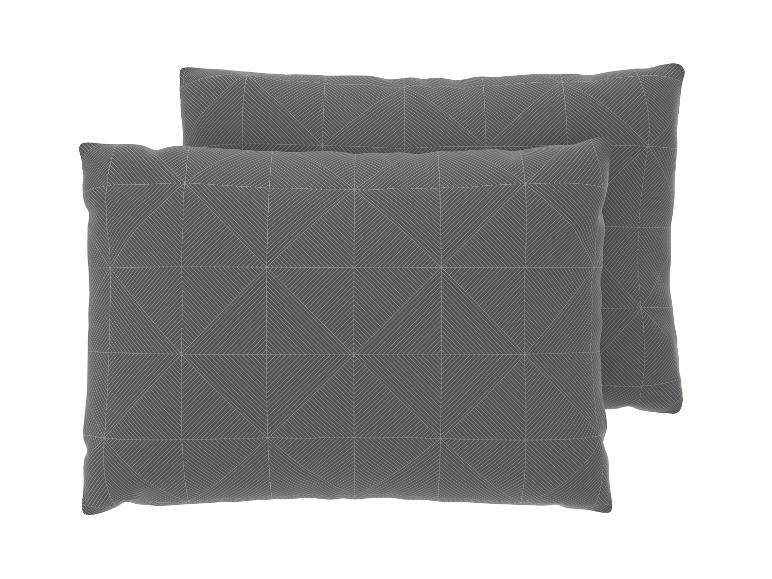 Set van 2 satijnen kussenslopen 60 x 50 cm