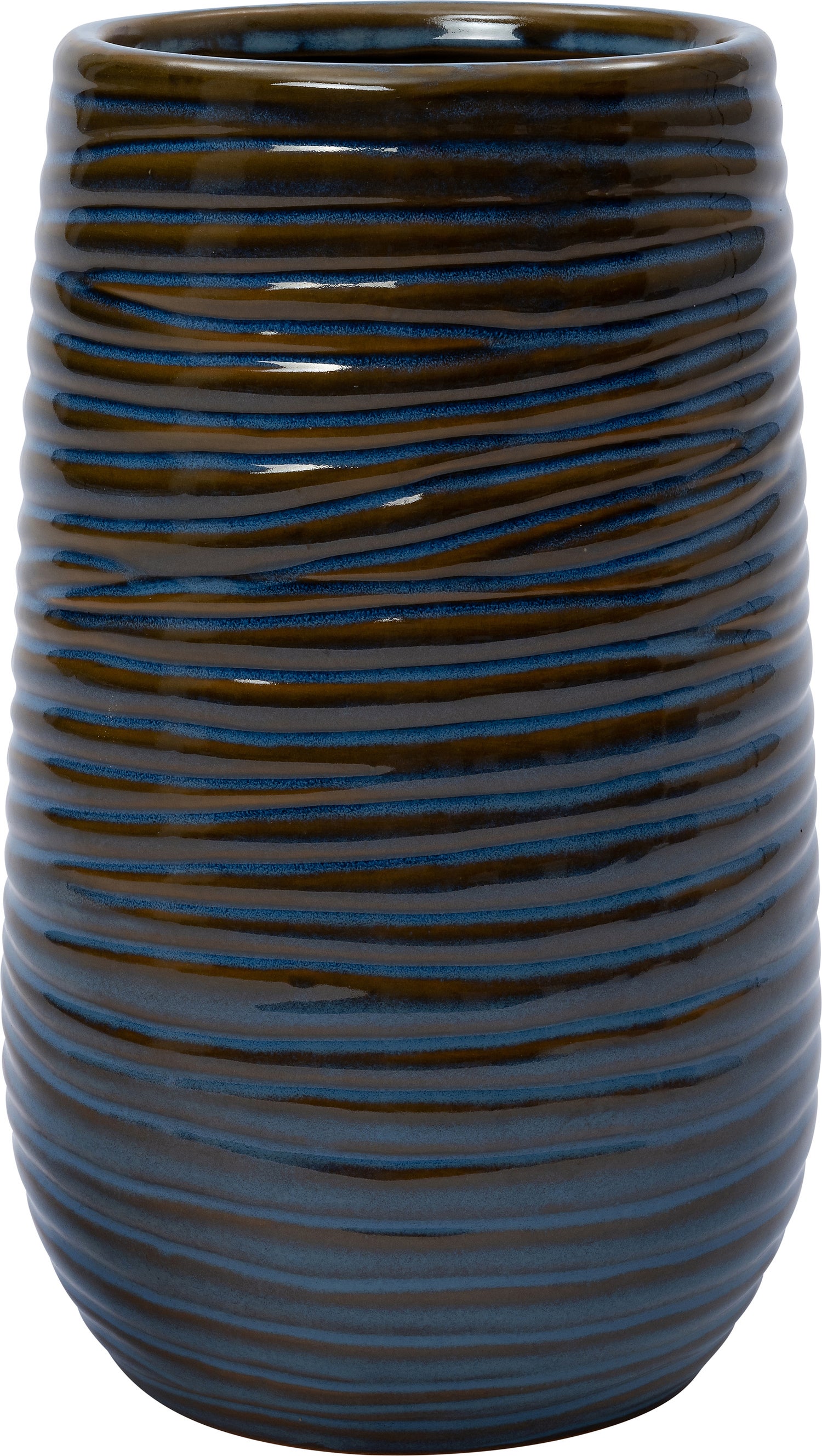 Intratuin bloempot Azra blauw D 18,5 H 30,5 cm