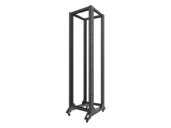Lanberg - Rack åben ramme - 4-pæl - sort - 42U - 19