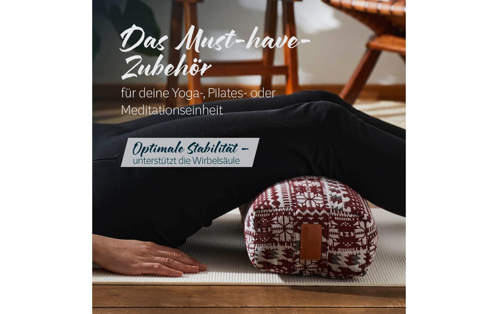 Yoga-Bolster Paravati Weiss/RotYoga-Zubehör
