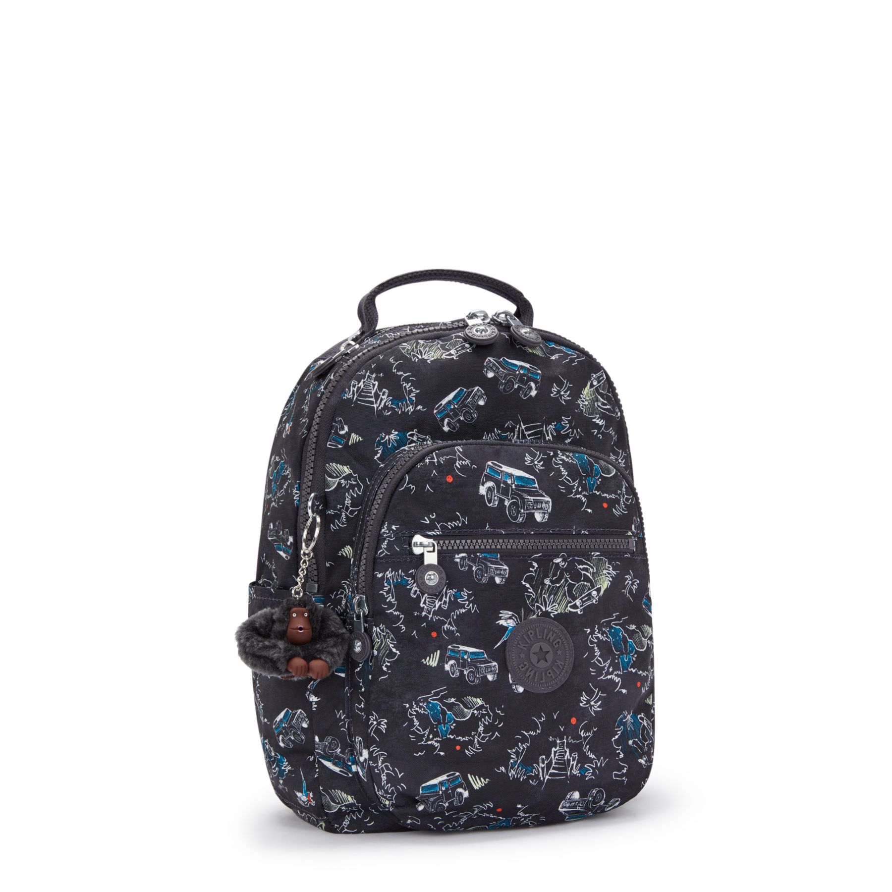 SEOUL S Petit Sac à Dos avec Compartiment pour Tablette - Jungle Fun Race