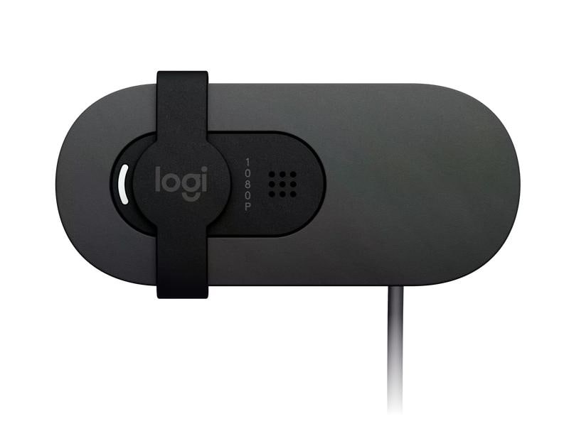 Logitech Webcam Brio 105 Full HD 1080p 30 fps Eine Full HD-Business-Webcam mit 1080p, automatischem Lichtausgleich und integrierter Abdeckblende