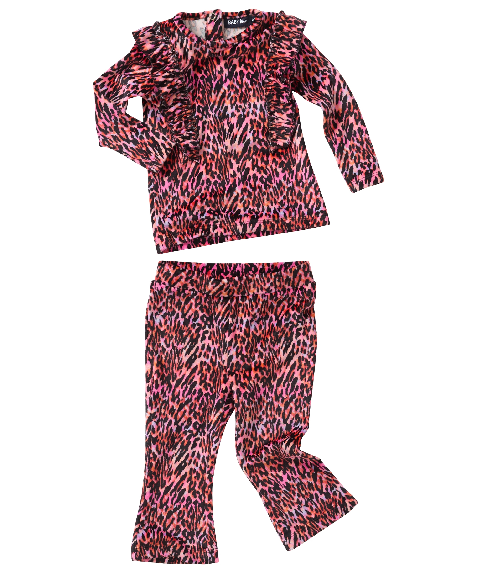 flared fit broek velvet print