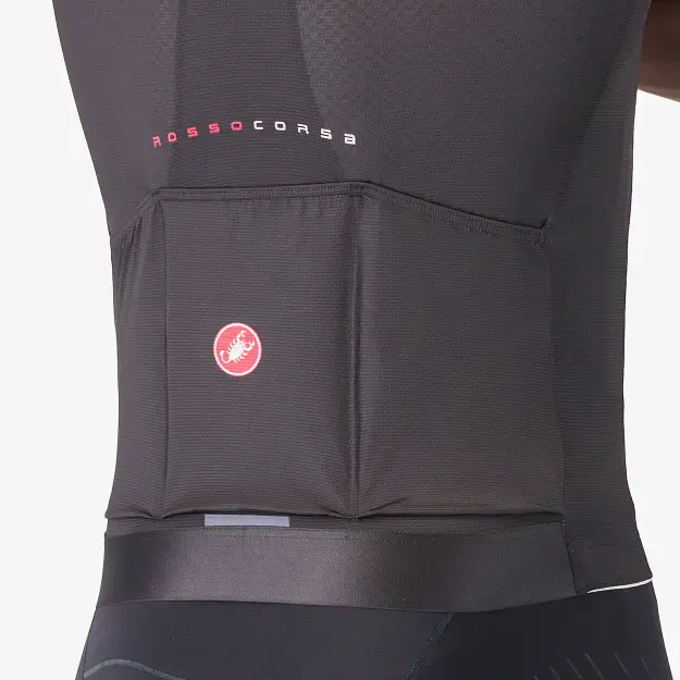 Castelli Aero Race 8S Fietsshirt Korte Mouwen Zwart Heren