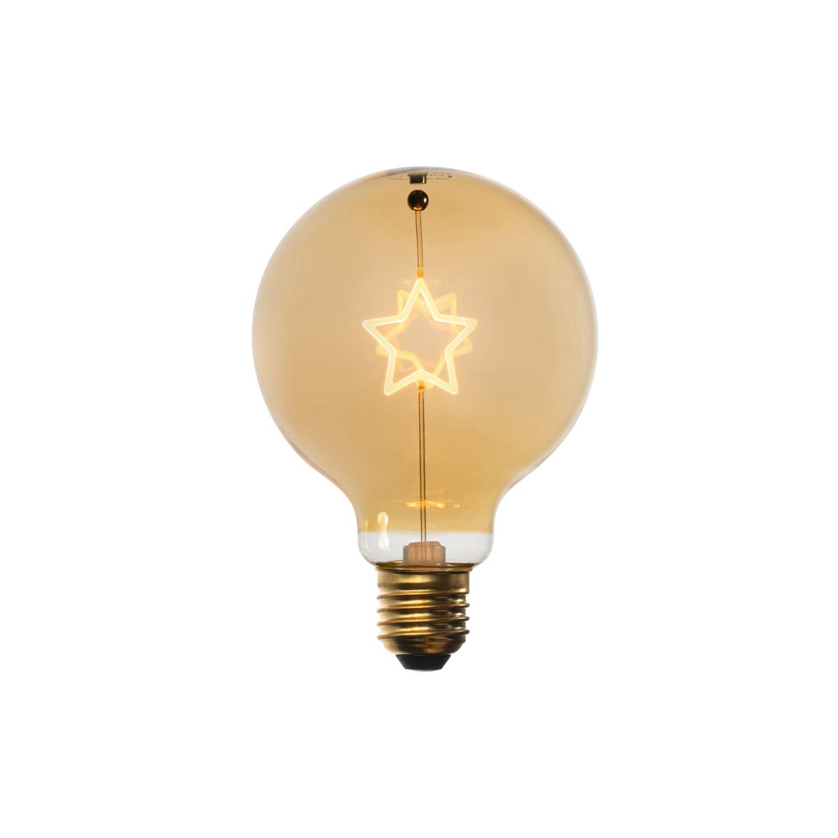 Kerst E27 LED lamp ster filament G95 amber 1.8W 50 lm 1800K