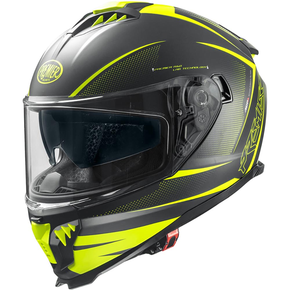 premier - Casque Typhoon FR Noir / Jaune fluo / Mat