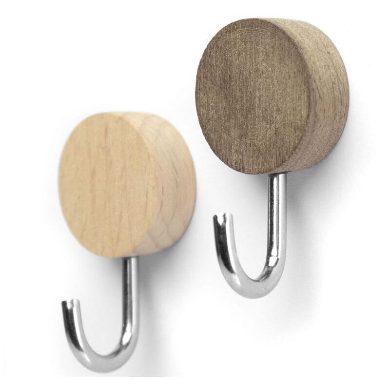 Trendform Magnethacken Wood Hook, 43 x 25 mm, braun, 2 Stück