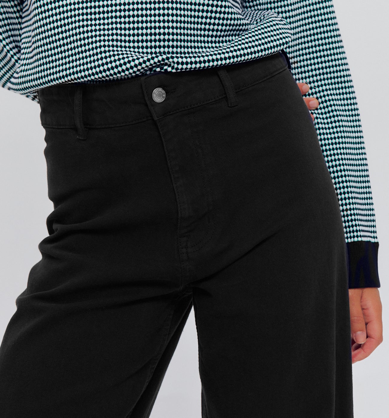 Pantalon taille haute raw cut - Noir