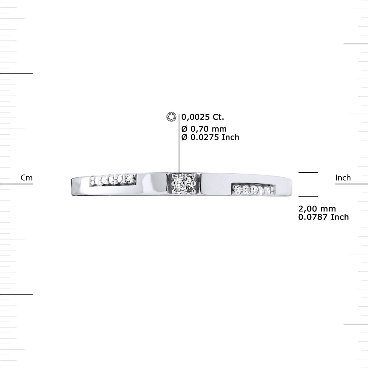 Alliance Diamants 0,010 Cts Or Blanc