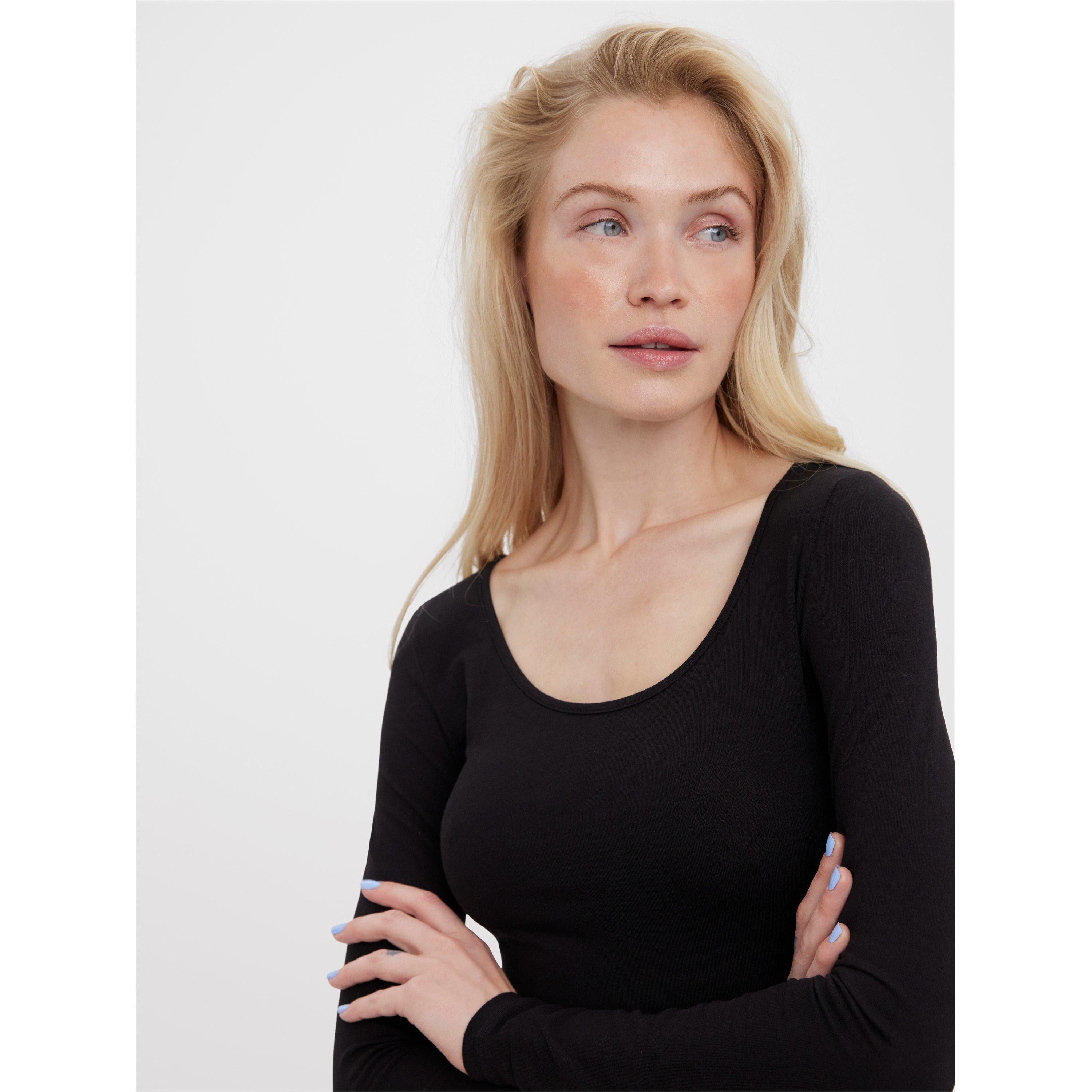 Vero Moda Long Sleeve U Neck T Shirt