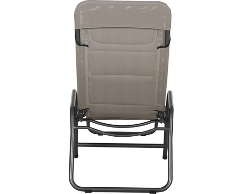 Siena Garden tuinligstoel, ligstoel, zonnebed, relaxligstoel Fano, textielstof antraciet taupe