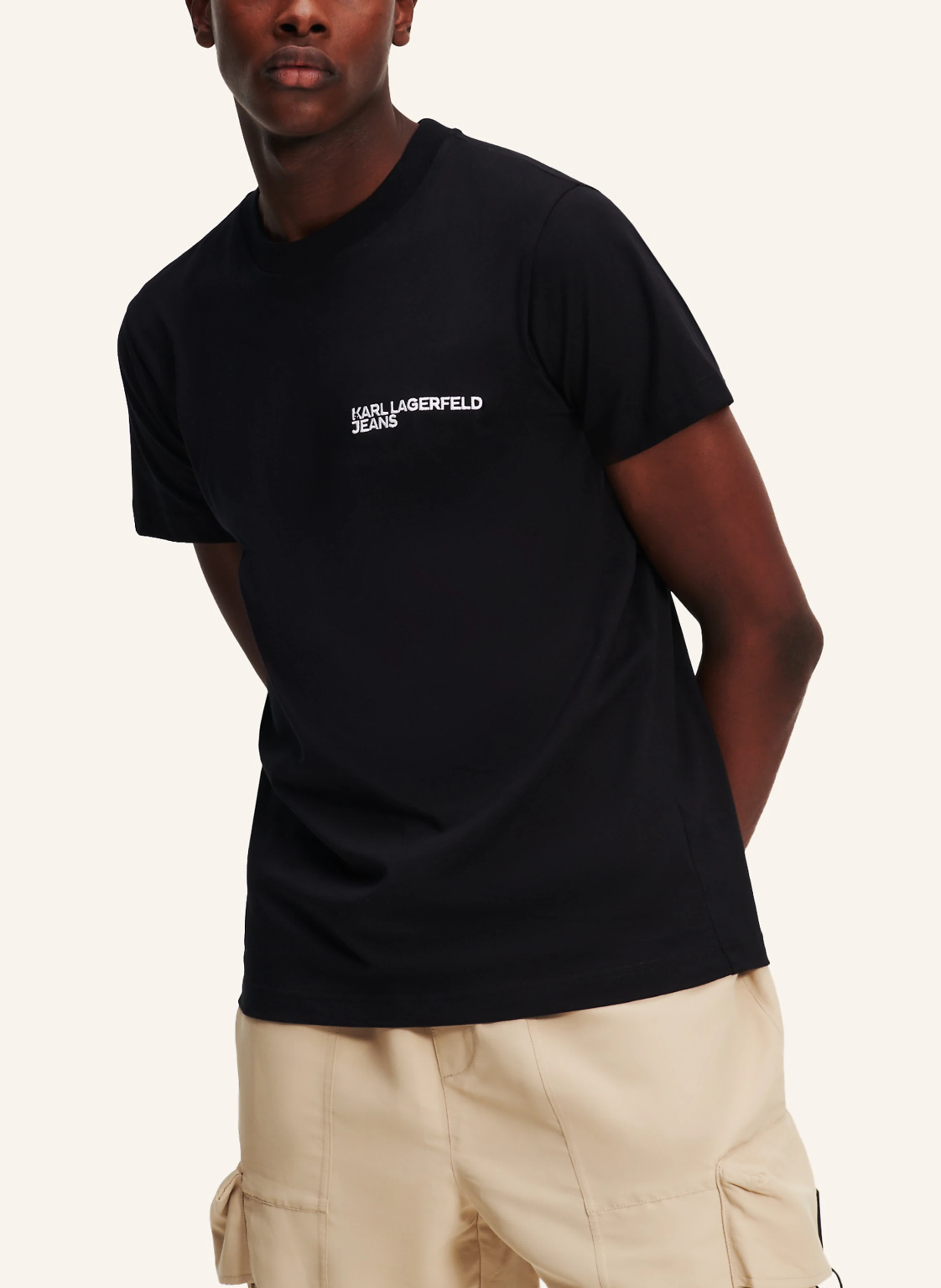 KARL LAGERFELD JEANS SCHMAL GESCHNITTENES T-SHIRT MIT KLJ-LOGO