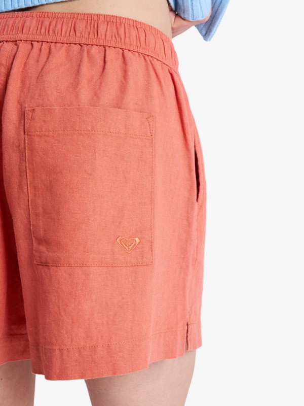 Lekeitio Break Short de plage taille élastique Orange Femme