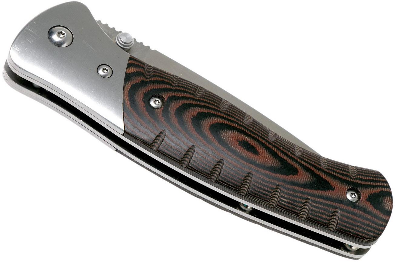 Buck Selkirk micarta zakmes met firesteel, 0836BRS-B