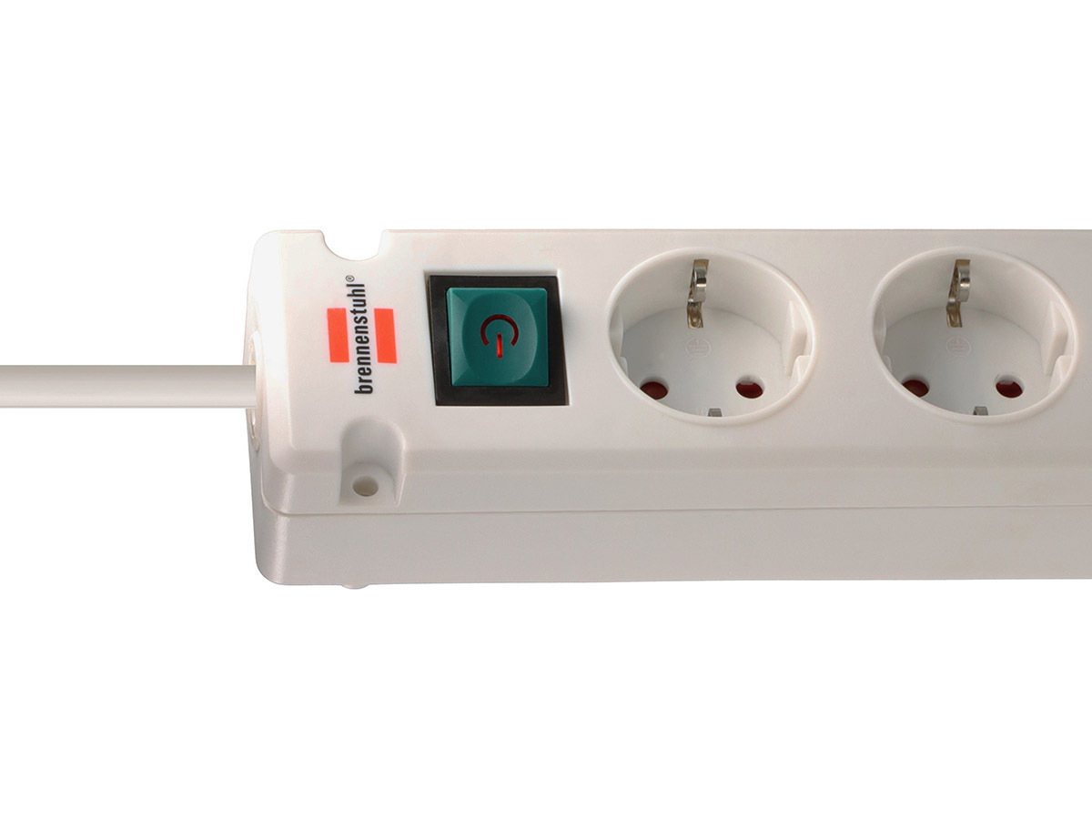 Brennenstuhl Bremounta stekkerdoos met 2 USB-C laadaansluitingen - White