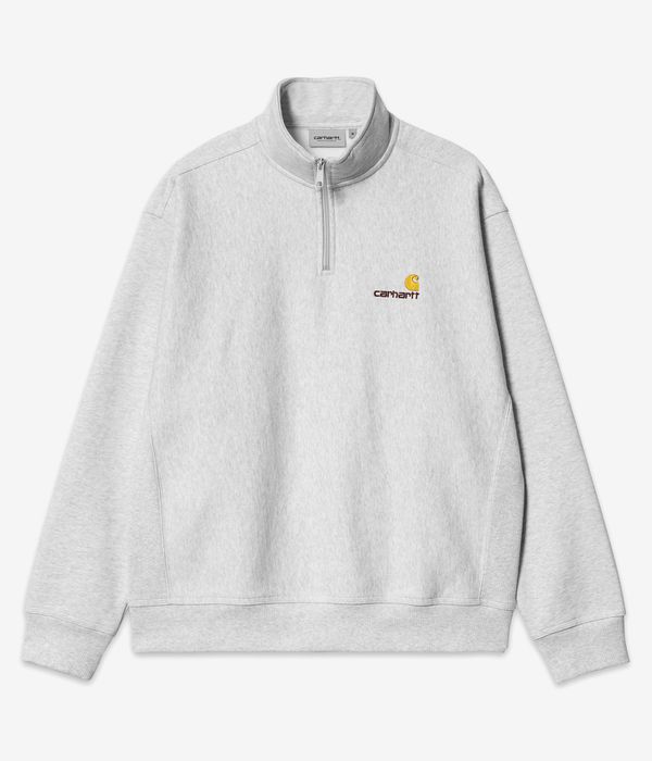 Carhartt WIP American Script Half Zip Sweatshirt (ash heather)