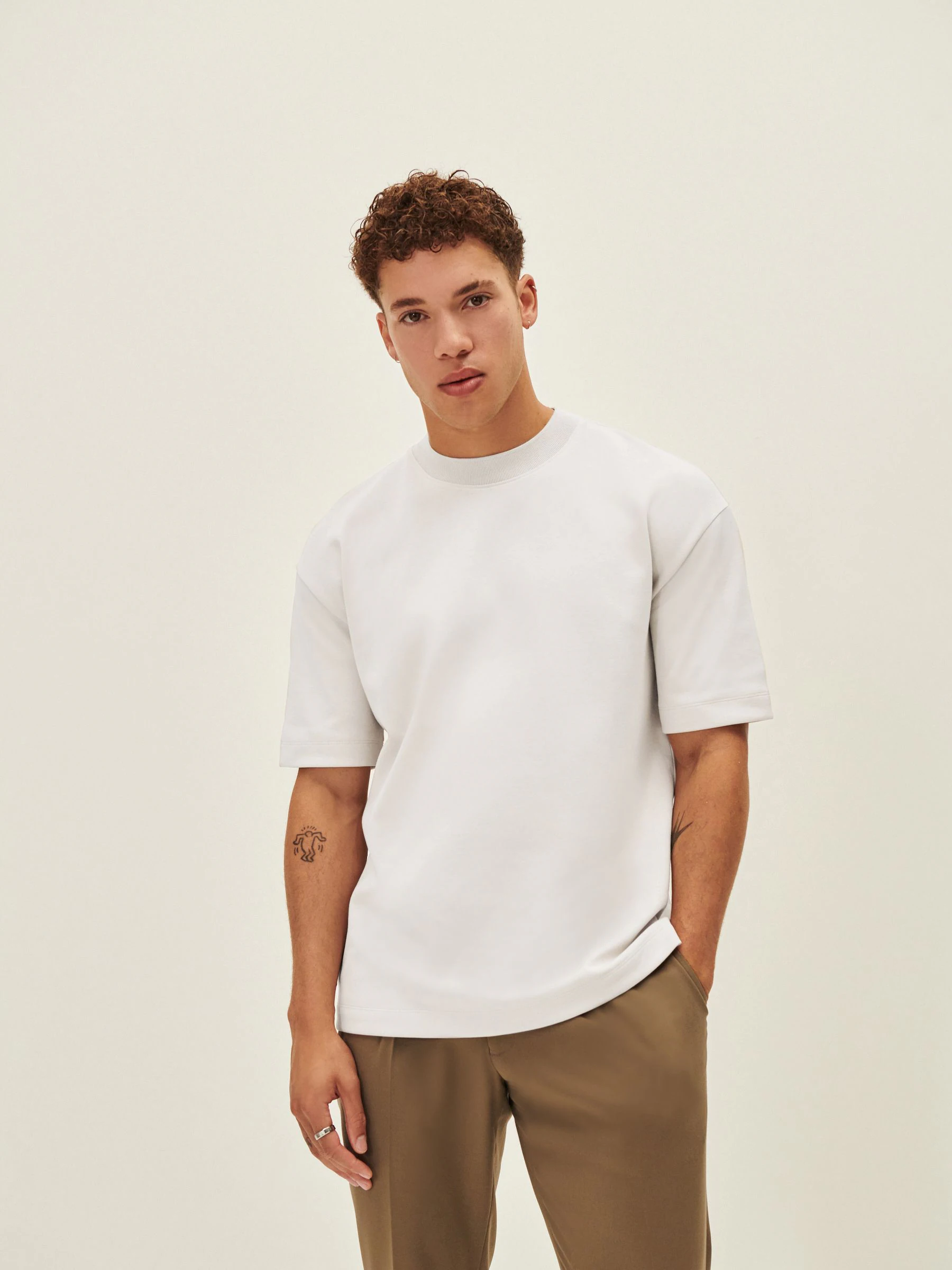 Wit - Relaxed fit - Zwaar T-shirt