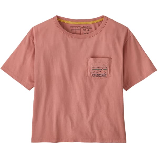 T-shirt PATAGONIA W'S '73 SKYLINE ORGANIC EASY CUT POCKET TEE SUNFADE PINK
