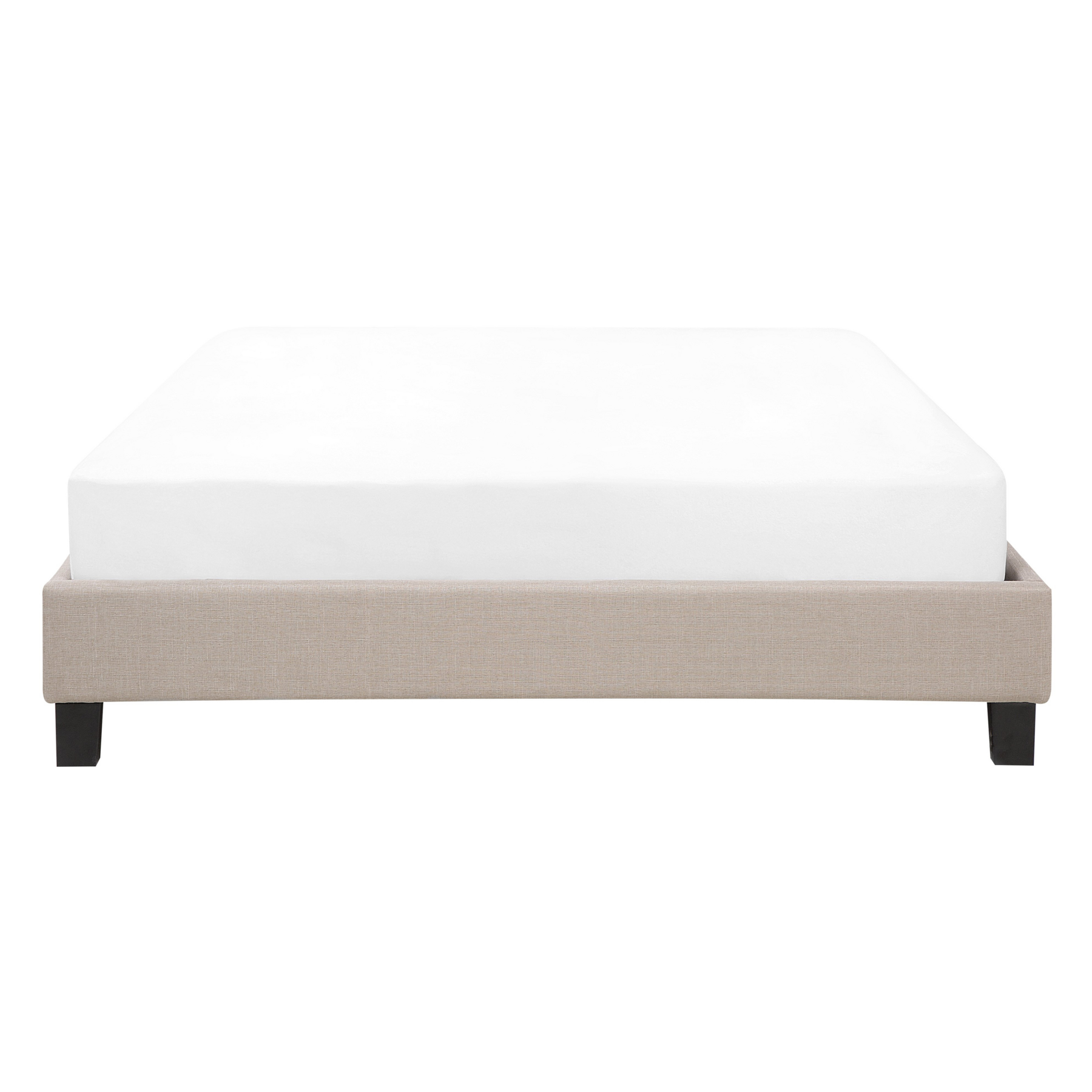 Beliani - ROANNE - Tweepersoonsbed - Beige - 140 x 200 cm - Polyester