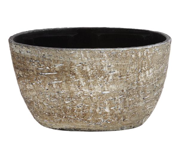 Dehner Keramik-Jardiniere Lana, oval, braun,