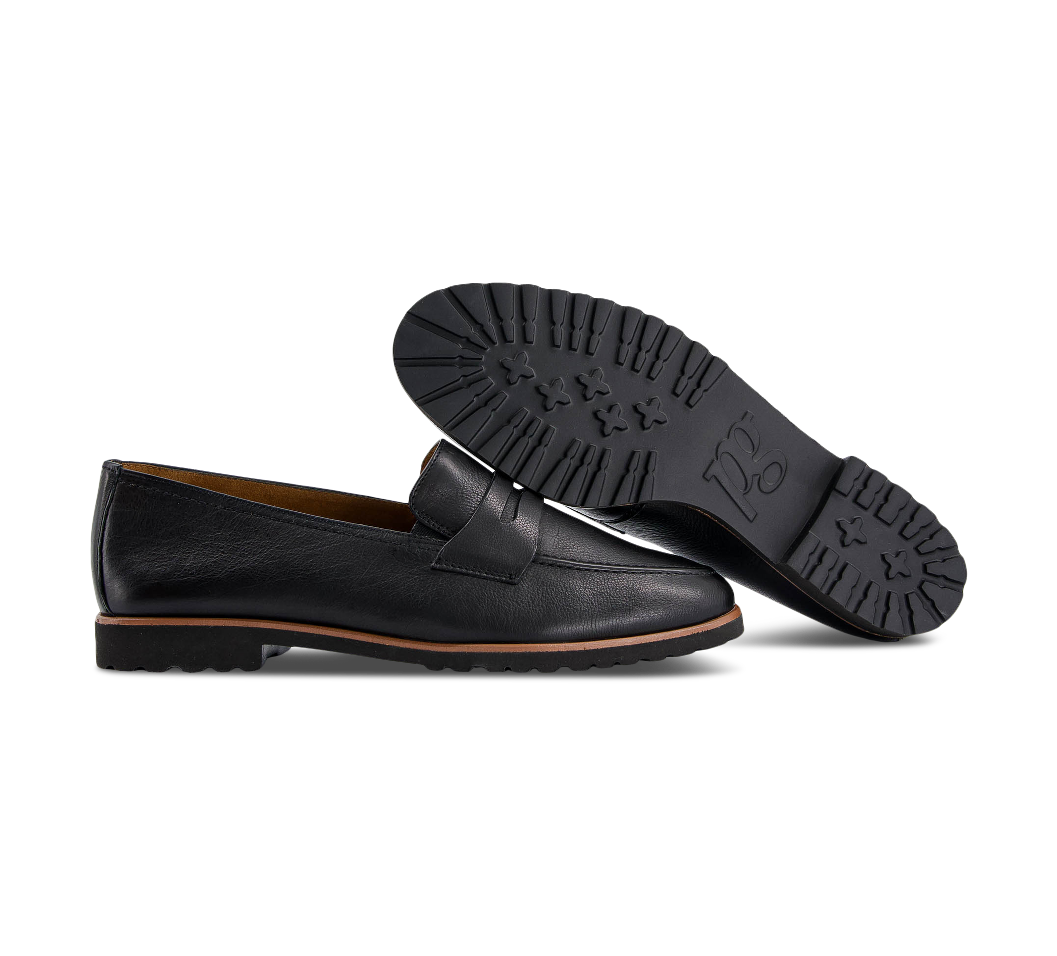 Paul Green Mocassins ungefüttert schwarz