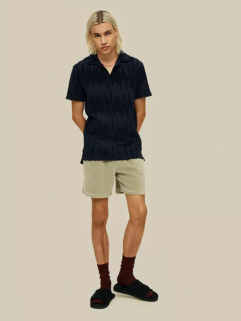 OAS Frottee Poloshirt blau