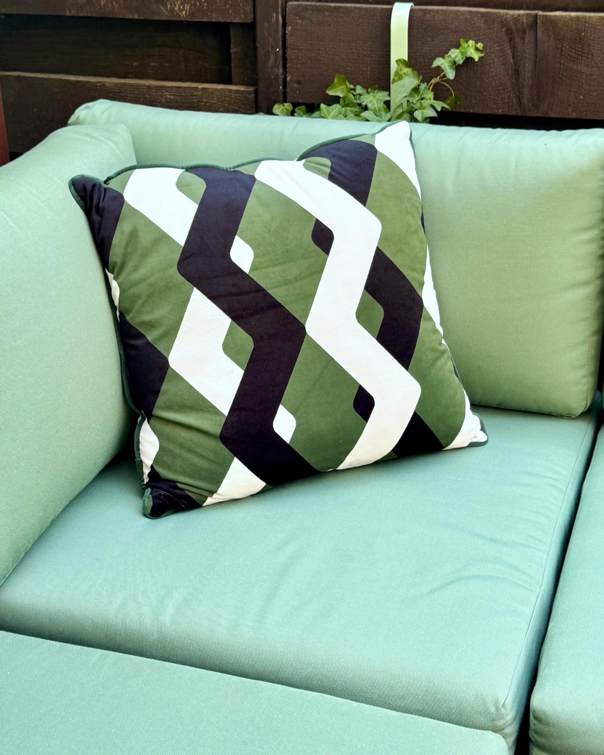 Set van 2 tuinkussens SWAY geometrisch patroon 45 x 45 cm Meerkleurig