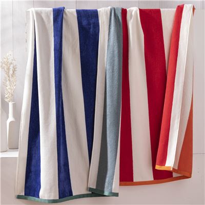 Drap de plage à rayures