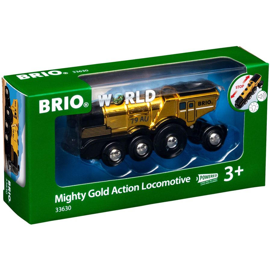 BRIO® WORLD Goldene Batterielok mit Licht und Sound