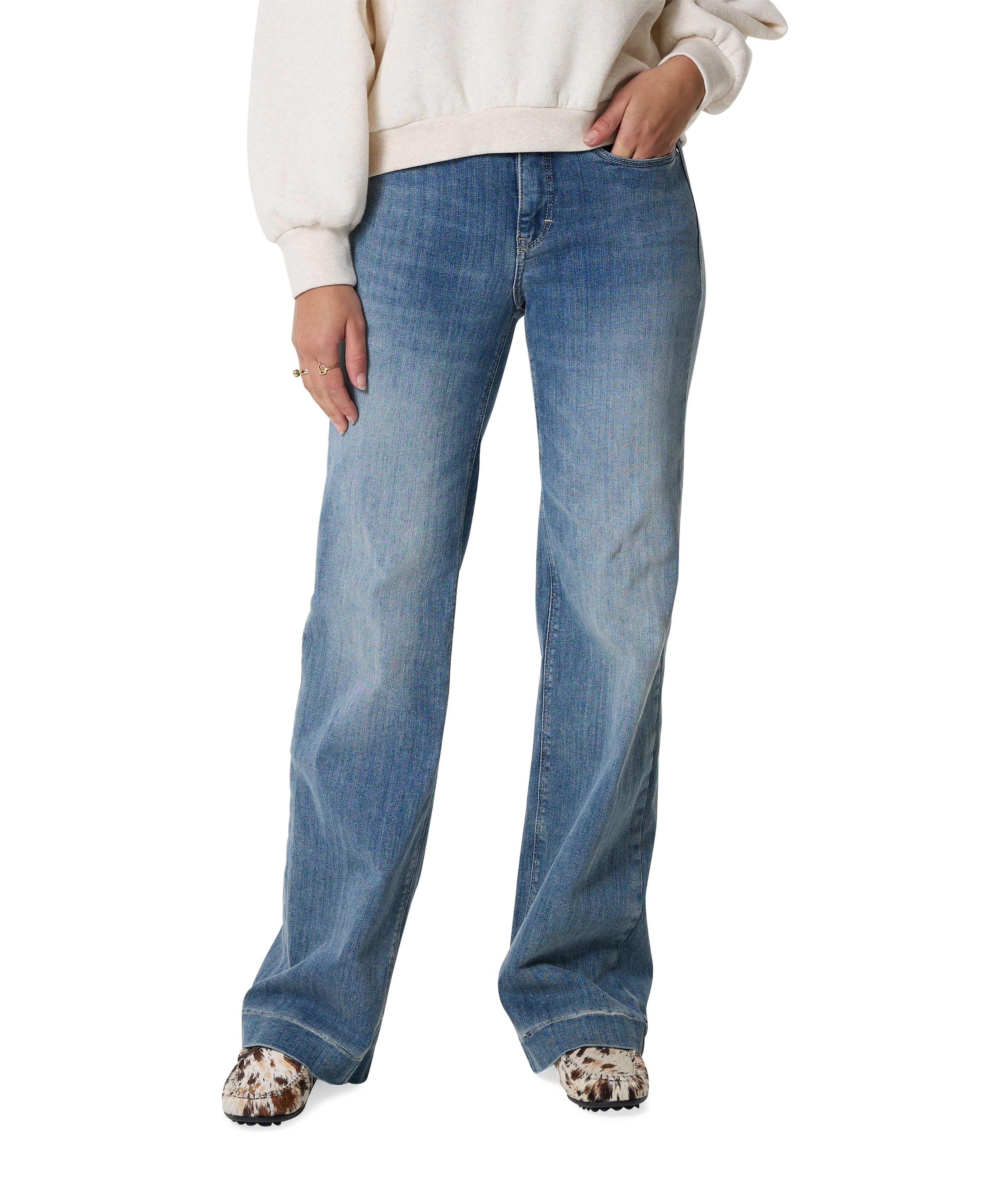 MAC DREAM WIDE dames jeans blauw