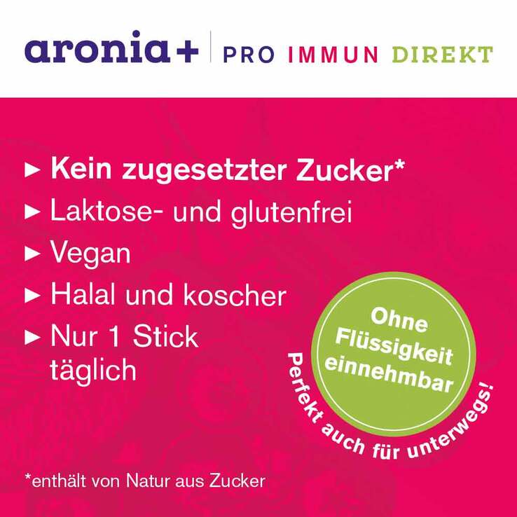 Aronia + Pro Immun direkt Direktgranulat Sticks, 30 St