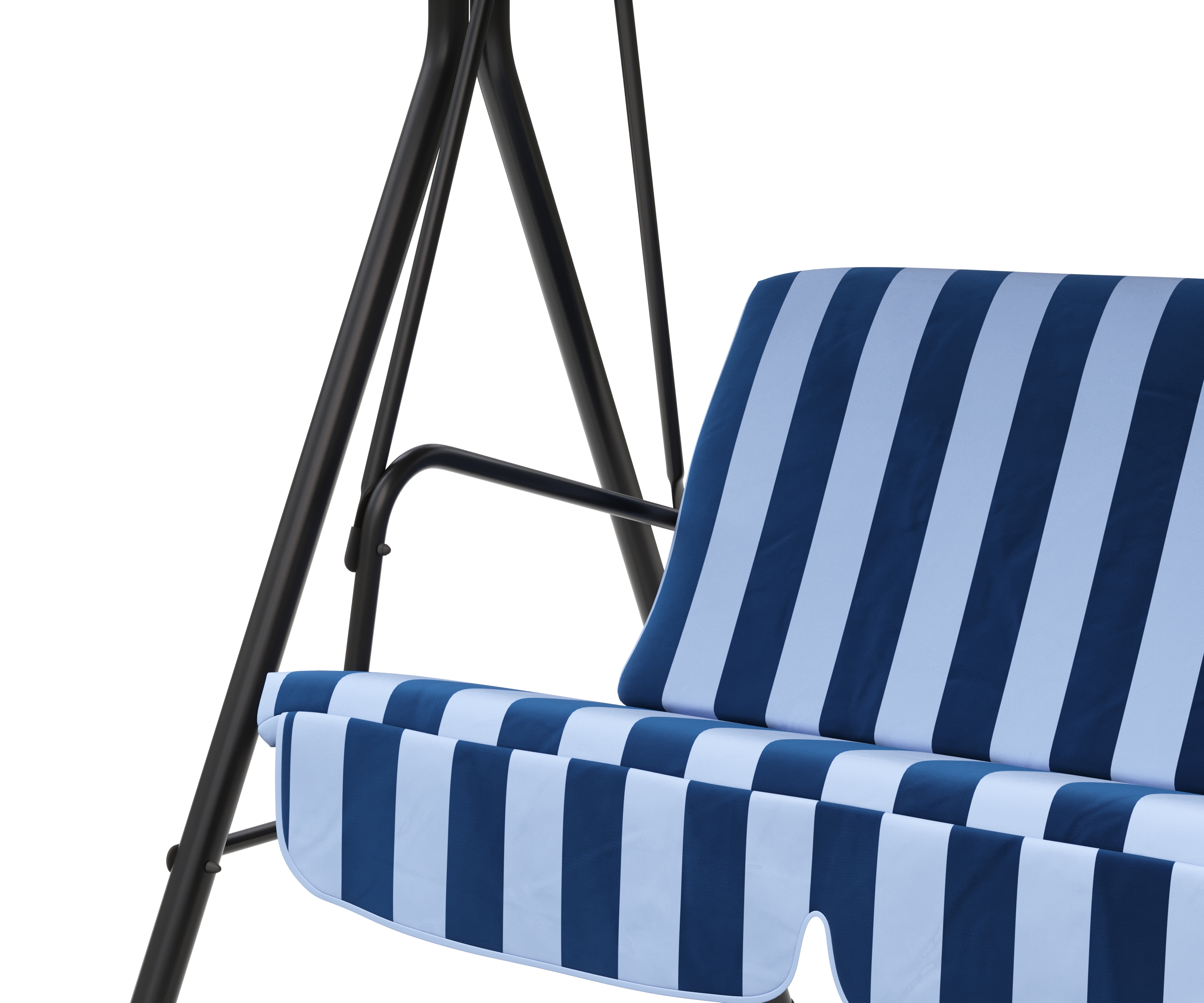 Gartenmöbel Hollywoodschaukel blau/weiss gestreift