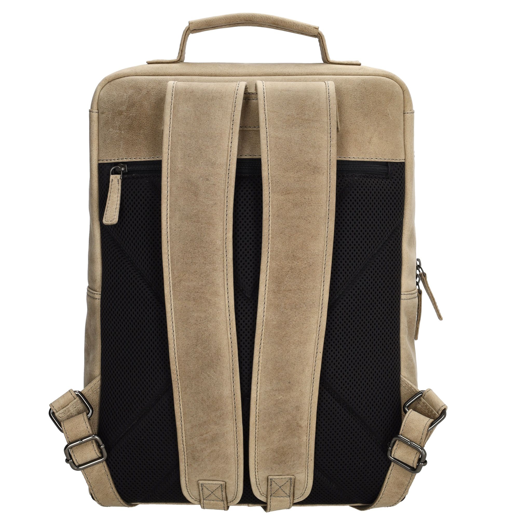 Hide & Stitches Idaho Rugzak Vierkant 15,6 inch Donkerzand