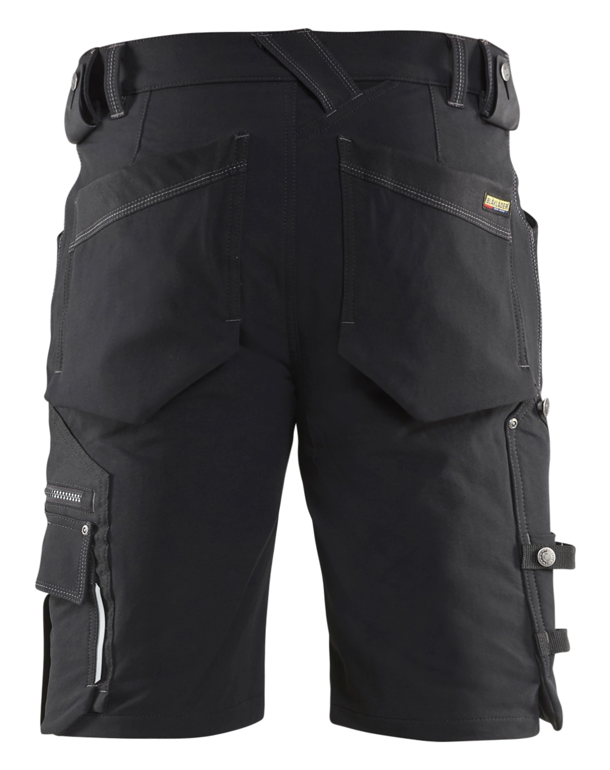 Blåkläder X1900 Werkbroek kort 4-weg Stretch 1987 - zonder spijkerzakken - zwart - maat 48 (M)