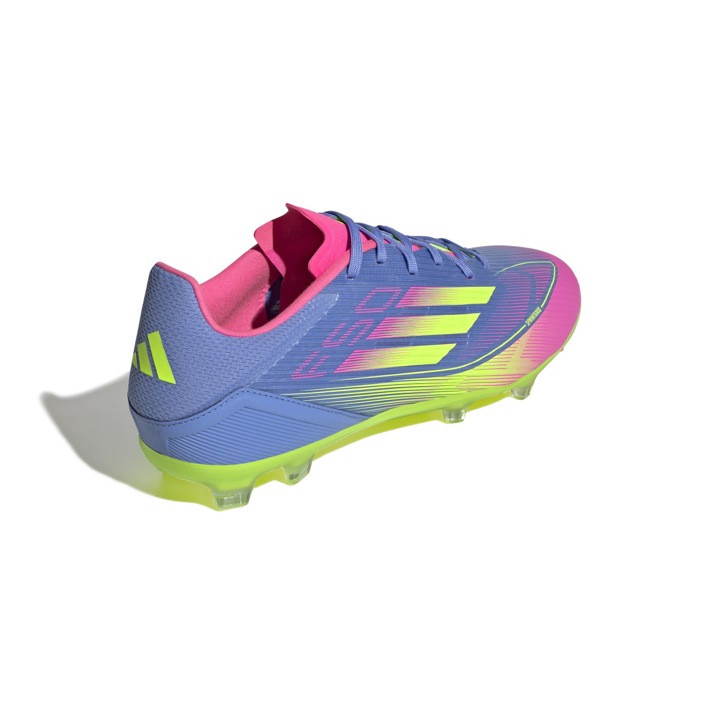 Adidas F50 League Gras / Kunstgras Voetbalschoenen (MG) Blauw Neongeel Roze