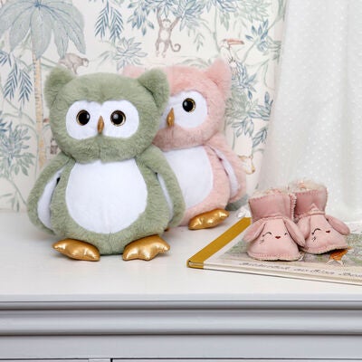 Teddykompaniet Selvlysende Ugle 22 Cm, Rosa