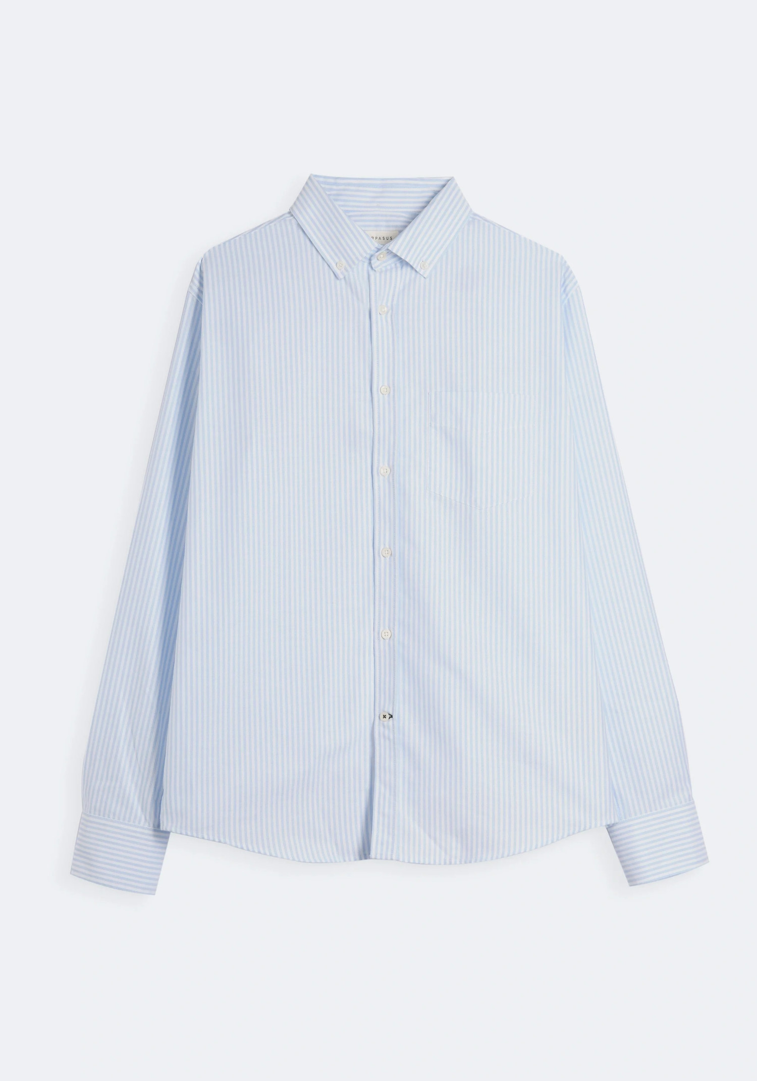 Carpasus Casual Herren-Hemd Oxford Stripes White Blue