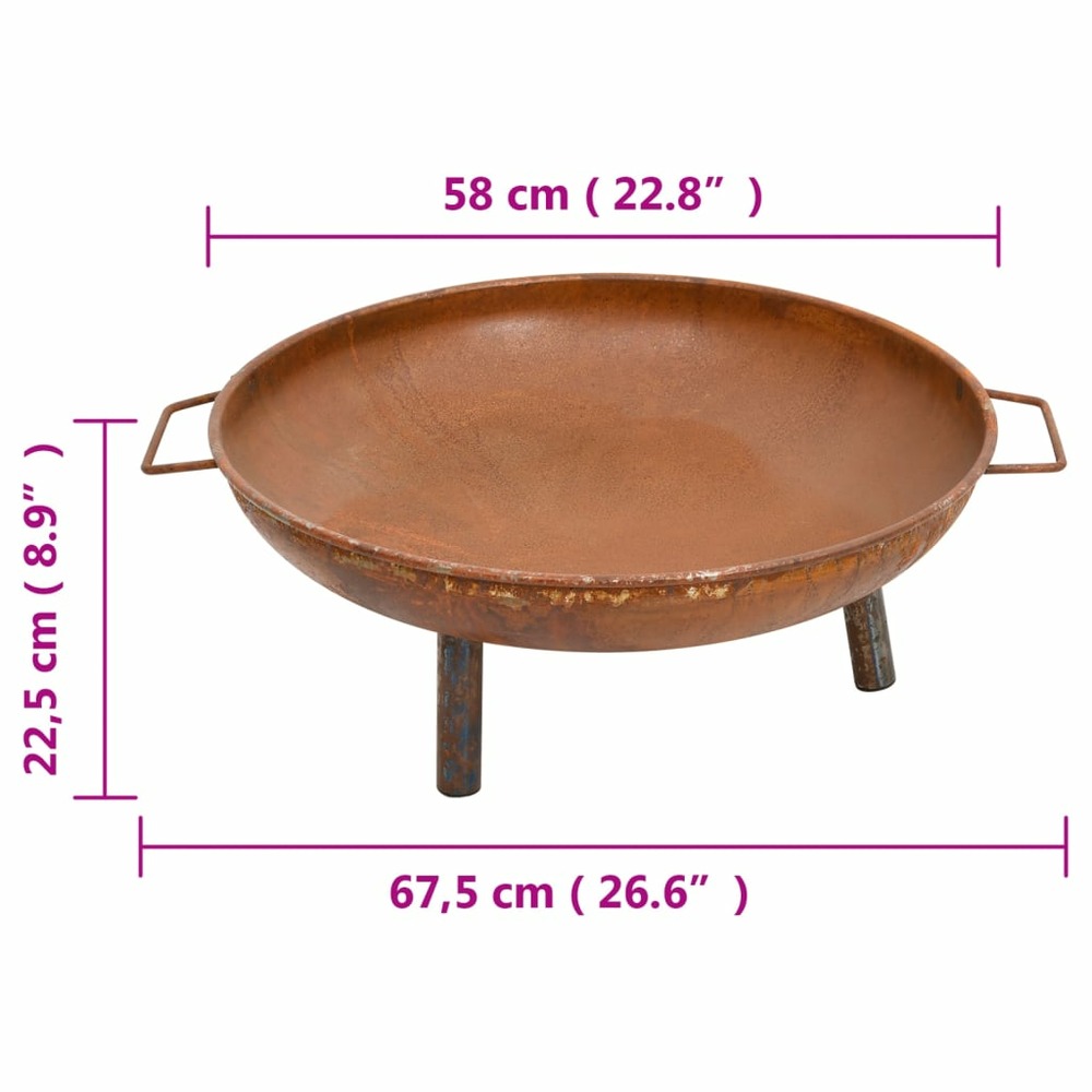 Foyer 67,5x58x22,5 cm acier