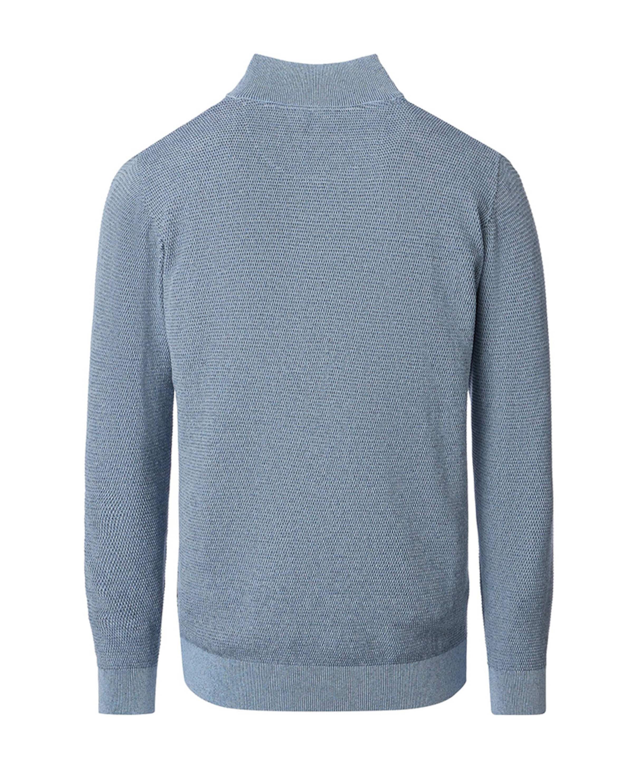 CASAMODA Heren trui met rits blauw