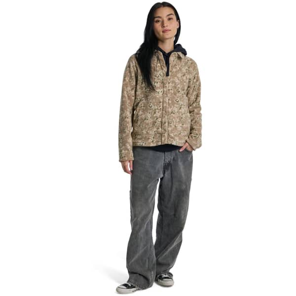 Veste polaire snowboard BURTON W CINDER SNAP-UP FLEECE SNOWFALL CAMO