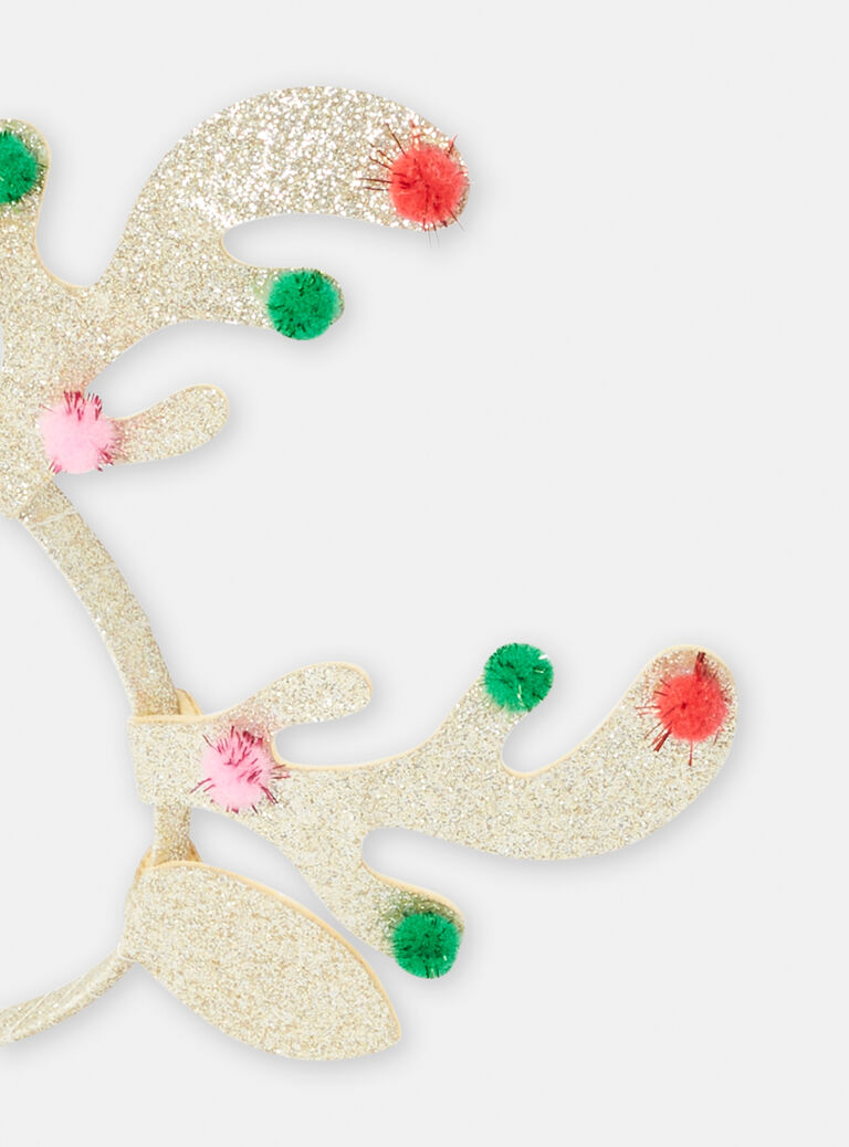 Serre tête cerf de noël pour fille